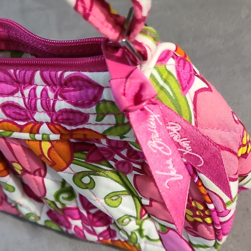 Vera Bradley Pink and Orange‎ Floral Crossbody Bag - Picture 13 of 15